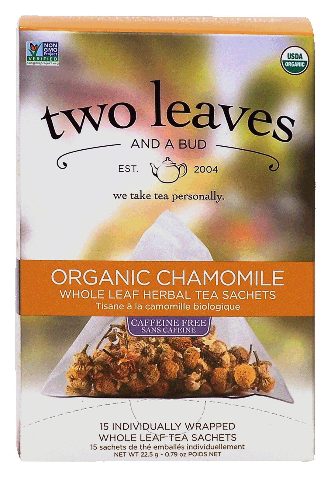 Two Leaves Tea Company  organic chamomile whole leaf tea 15-sachets Full-Size Picture